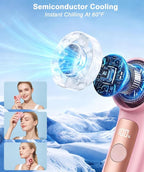 Portable Handheld Mini Fan with Ice Cooling Plate, Personal Clip On Turbo Fan Rechargeable, 18000 RPM 6 Speeds, 360° Detachable Clip, Pocket AC Fans Blow Cold Air for Beach Car Stroller Travel Makeup - Image 2
