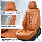Coverado Seat Covers, Seat Covers 2 Seats, Brown Car Seat Cover Front Seats, Luxury Automotive Seat Covers, Front Car Seat Covers Leather Car Seat Protector - Image 2