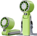 SHEWIND Portable Handheld Fan with Ice Cooling - 5 Gear High Speed Turbo Personal Fan Rechargeable, Up to 11 Hrs, Mini Hand Fans for Travel Essentials, Beach Vacation, Gifts for Women, Men (Green) by SHEWIND