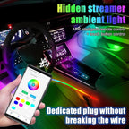 HMYC Car Interior Ambient Lights,18 in 1 128 Colorful LED Acrylic Fiber Optic Strip,Universal Multiple Modes Decoration Atmosphere with Music Sync Rhythm,APP Control,RGB Neon Lighting for All Cars - Image 2