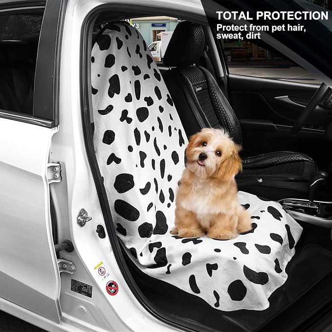 Waterproof Sweating Car Seat Cover for Post Gym Workout, Running, Swimming, Beach and Hiking, Universal Fit Non-Slip Bucket Seat Protector for Cars SUV Trucks, Machine Washable (1pcs-Cow) - Image 4