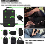 7 PACK Tactical Seat back organizer Truck organizer With 6 Detachable Pouches Universal For Car Truck Ford Jeep Military-Grade Heavier Panels With Multi-functional Packs (8 Pack Black) - Image 4