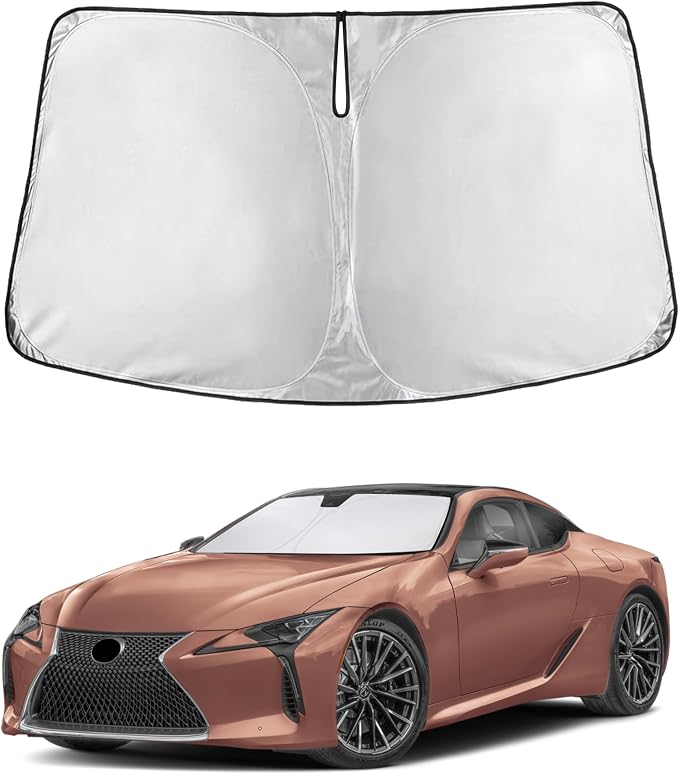 EcoNour Windshield Sunshade Compatible for Lexus LC 2018-2022 2023 2024 | Sun Visor for Front Windshield & Window Sun Shade Cover, UV Heat Blocker & Protector, Car Accessories by EcoNour