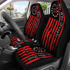 GENANY Vintage Patriotic Flag Car Seat Covers, 2-Piece Front Seat Set | 2-piece polyester front seat cover set, each 35 x 21 x 21 inches, with adjustable straps and hooks - Image 4