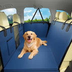 Hard Bottom Dog Car Seat Cover, 52"×65", Waterproof PU Leather | Stable Hard Bottom Support for Comfortable Rides with Large Dogs by JKLESADirect