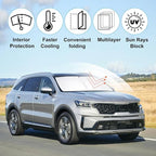 Front Windshield Sun Shade Foldable Car Front Window Sun Shade Windshield Shade Custom Fit for 2021-2025 2026 Kia Sorento SUV Block UV Rays Accessories Heat Keep Cooler - Image 3