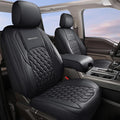 Huidasource 2007-2017 Wrangler JK Seat Covers 4 Door (Full Set/Black) | Waterproof Leather Custom Seat Cover, Front&Rear Seat Cushion Protector Fit for Jeep Wrangler JK 4-Door Sahara Sport Rubicon by Huidasource