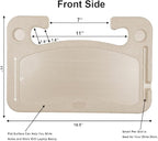 Steering Wheel Tray,Car Table Food Trays for Eating,Laptop Mount,Cars Desk for Driver,Fit Most Auto Vehicle Steering Wheels (Beige, Medium) - Image 2