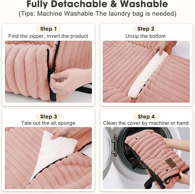 MIXJOY Dog Car Seat for Small/Medium Dogs up to 23 lbs, Multi-Functional Dog Carrier for Car with Detachable Washable Cover, Pet Travel Bed with Clip-On Safety Leash, Pink - Image 8
