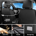 Car Seat Covers for GMC Acadia 2007-2026, Full Set, Redline | Luxury Full Coverage Leather Seat Protectors, Waterproof Breathable, Non-Slip, Easy to Install, Airbag Compatible, All-Season - Image 2