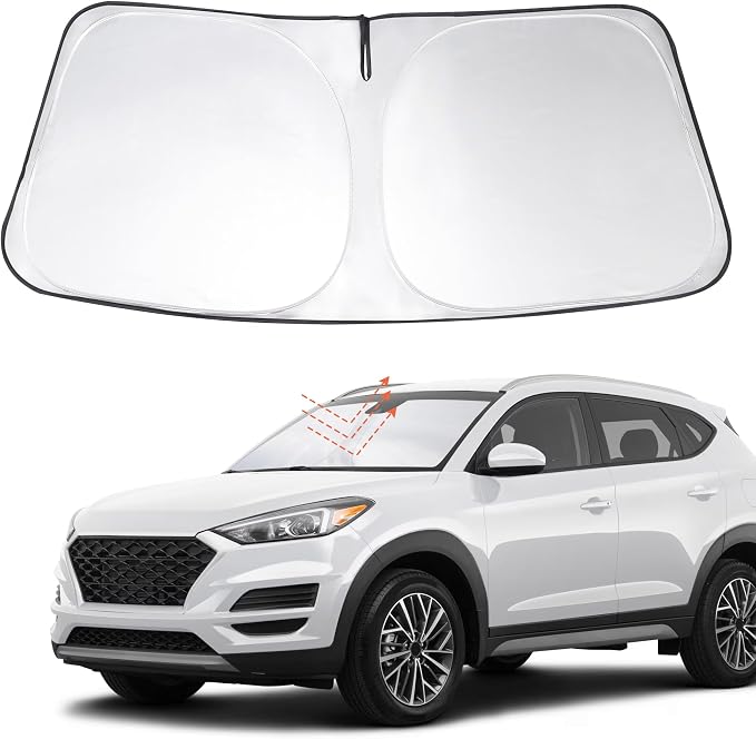 Windshield Sun Shade Sunshade for 2016-2021 Hyundai Tucson | Full covered for windshield, Foldable & Durable, Block UV Rays, Reduce Heat, Easy to install, Keeps Car Cooler by LHFLIVE