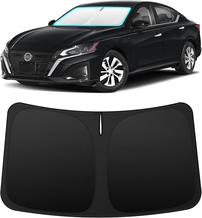 INSAUTO Custom Fit Windshield Sun Shade for Nissan Altima 2019-2026 | Foldable Front Window Sunshade Car Accessories, UV & Heat Reflector, Keeps Interior Cool, Includes Storage Bag by INSAUTO