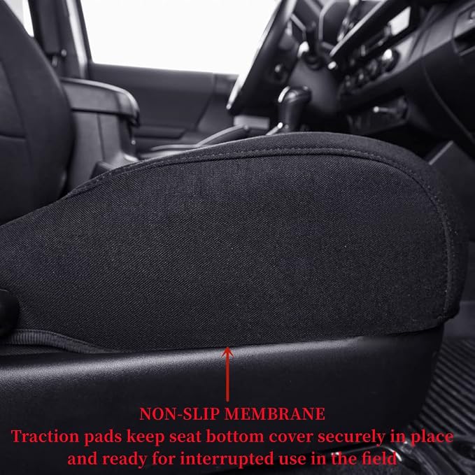 Custom Fit Front Seat Covers for Toyota Tacoma 2016 2017 2018 2019 2020 2021 2022 2023 All Models (Black,Front Row Only) - Image 2