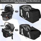 IBVIVIC Car Seat Travel Bag Compatible with UPPAbaby Aria and Mesa, Black | Infant Car Seat Travel Bag Car Seat Cover for Travel - Image 3