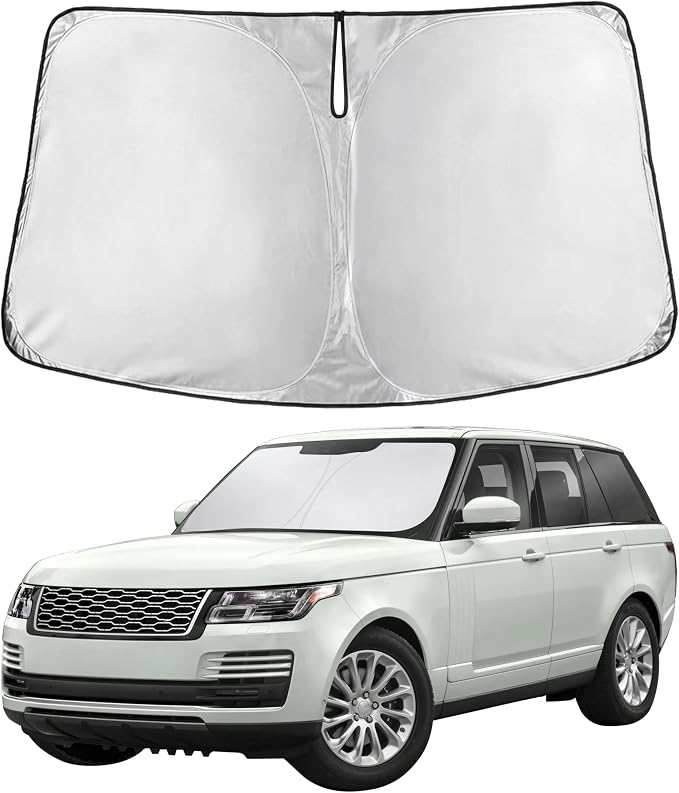 EcoNour Windshield Sunshade Compatible for Land Rover Range Rover 2013-2021 | (NOT for Range Rover Sport) Sun Visor for Front Window Sun Shade Cover, UV Heat Protector, Car Accessories by EcoNour