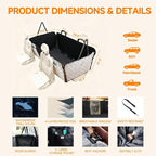 PETTALK Deluxe 2 Sided Dog Car Cover for Back Seat,Waterproof Protector | Hammock Cover Double Comfort 4 Season,Durable Heavy Duty,Anti Scratch,Non-Slip,Odorless,Car SUV Truck,Dog Seat Belt Included - Image 4