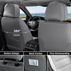 Coverado Car Seat Covers Full Set, Seat Covers for Cars, Front Seat Covers and Back Seat Cover Waterproof Leather Automotive Seat Cover, Universal Car Interior Protectors Cushion for Most Cars - Image 3