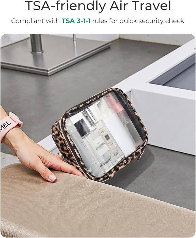 TSA Approved 5 Piece Diaper Bag Organizer Pouch Set, Waterproof Clear Toiletry Bag Travel Packing Organizer Bags Clear Makeup Pouch Cosmetic Case with Zipper Car Essentials Bag - Image 4