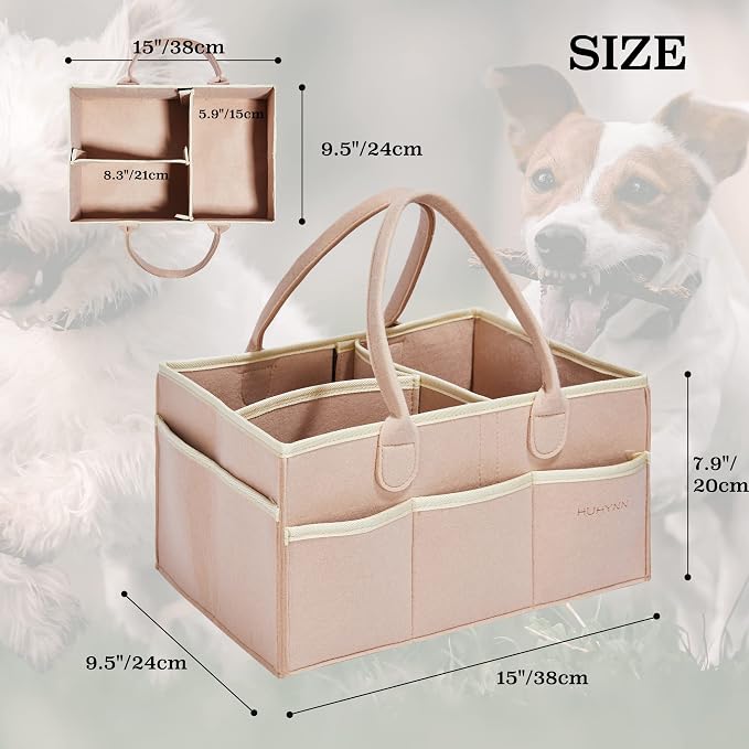 Pet Grooming Tote Bag, Dog Grooming Supplies Organizer Bag, Dog Grooming Bag for Travel Outdoor(BAG ONLY) (Khaki) - Image 3