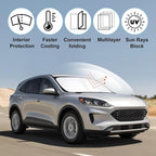 Windshield Sun Shade for 2020-2025 2026 Ford Escape Accessories | Full covered for windshield, Foldable & Durable, Block UV Rays, Reduce Heat, Easy to install, Keep Car Cooler - Image 2