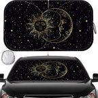 Car Windshield Sun Shade UV Reflector Foldable Front Window SUV | Blocks 98% UV Rays,Keep Interior Cool,Universal Fits Hatchback,Truck,MPV,Storage bag,57"L x 31.5"W,Car Summer Accessories by Pleneal