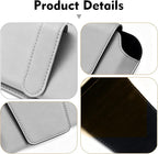 Sunglasses Holder for Car Sun Visor, Leather Car Sunglasses Holder, Auto Visor Accessories Eyeglasses Holder Glasses Storage Case, Universal for Most Cars (Gray) - Image 3