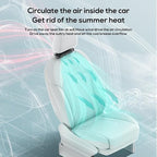 Car Seat Fan for Backseat for Kids, Mini Portable Battery Operated Back Seat Baby Quiet Headrest Neck Cooling AC Fan with 3 Adjustable Wind Speeds for All Cars Vehicle RV Truck(BEIGE) - Image 4