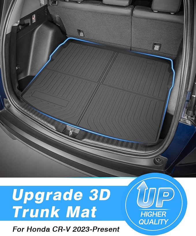 Powerty Trunk Mat for Honda CRV Hybrid 2023-2026, All Weather TPE Cargo Mat Liner for CR-V Upper Position Cargo Deck - Image 2