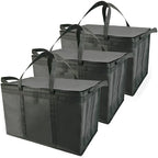 Bodaon 3-Pack Insulated Food Delivery Bag for Hot and Cold Meal, XXXL, Black, Grocery Tote Insulation Bag for Catering, Large Pizza Warmer by Bodaon