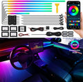 Dreamcolor Acrylic Interior Car LED Strip Light with Wireless APP, RGB 18 in 1 with 175 inches 593 LEDs Fiber Optic Ambient Lighting Kits, 16 Million Colors Sound Active Function Car Neon Lights by MAODANER