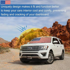 Car Windshield Sun Shade American Flag Design, KANCOKIT Foldable Car Front Window Sun Shield for SUV Truck Van, Keeps Your Vehicle Cool, Protects Dashboard from Fade and Cracks (59 x 33.5 Inch) - Image 7