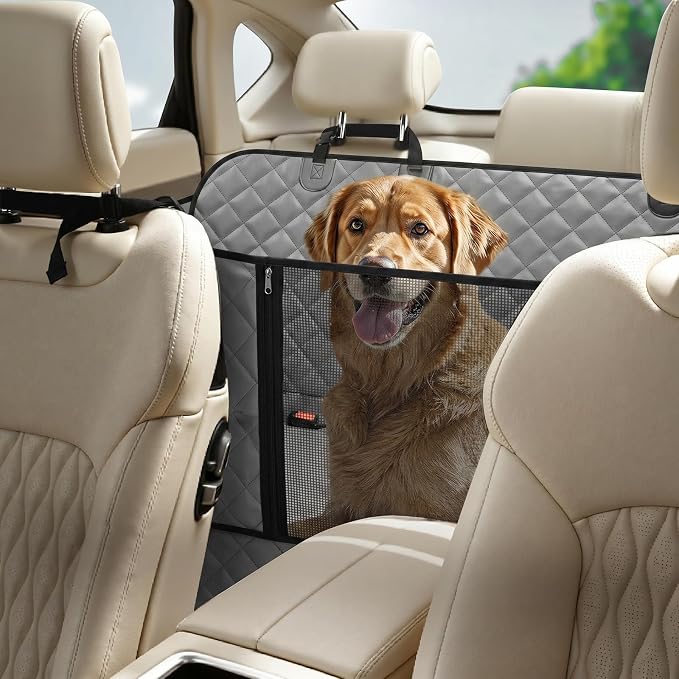 Pecute Dog Car Seat Cover for Back Seat 53.54 * 23.62 in, Car Window Fixing for Maximum Car Protection, Leather Fabric Back Seat Extender for Dogs, Waterproof & Scratch-Resistant, Support to 330 lbs - Image 8