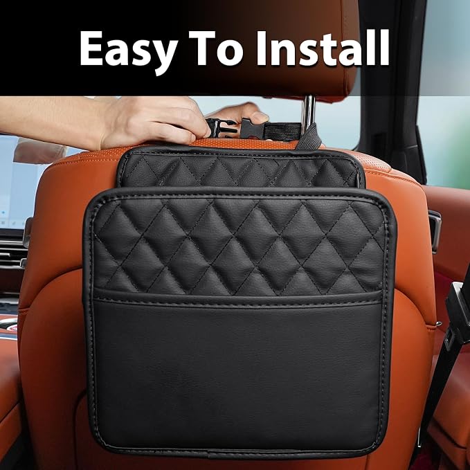 FrgKbTm 2Pack Car Seat Back Organizer, Waterproof Car Backseat Organizer with Cup Holders Large Capacity Hanging Car Storage Bag for Phones Documents Cups Bottle Travel Compatible with Most Vehicles - Image 7