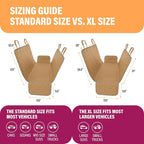 Beige XL Dog Car Hammock Back Seat Cover, Waterproof Backseat Cover Protector for Truck Bench Rear of Sedans or SUVs, Essential Pet Supplies Vacuum or Wipe Clean, Machine Washable - Image 5