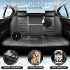 Fit Camry Car Seat Covers for Toyota Camry 2012-2025 2026 -Premium Leather, Waterproof，Breathable，All-Weather Seat Cushion Protecto & Airbag Compatible, 2 Front Seat Black - Image 3