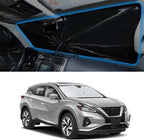 Windshield Sun Shade Umbrella for 2015-2026 Ni-ssan Murano | Full covered for windshield, Block UV Rays, Heat Reduction, Easy to install, Durable & Fold Up Small by YYCKE
