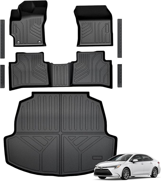 Floor Mats for 2020-2026 Toyota Corolla Sedan Accessories | Full-Coverage Set with Cargo Liner, Odorless & Durable, All-Weather Protection, 3D Laser Fit, Easy to Spray Clean by GALVAGNITE