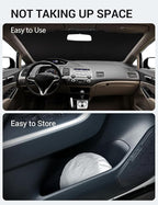 Proadsy Custom Fit 2006-2011 Honda Civic Windshield Sun Shade, Blocks Heat | 240T Heat Shield, Drops Temp 54°F, Blocks 99% UV, Prevents Dashboard Cracking, Summer Parking & Beach Trips, Easy Twist-Fold - Image 9
