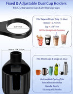 Car Cup Holder Tray - 5 in 1 Adjustable Car Cup Holder Expander with Food Tray Table and Phone Mount for All Purpose, Automotive Essentials for Driver and Front Passenger - Image 5