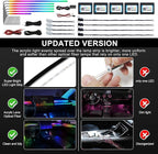 Dreamcolor Acrylic Interior Car LED Strip Light with Wireless APP, RGB 14 in 1 with 175 inches 600 LEDs Fiber Optic Car Ambient Lighting Kits, Dual Zone Sound Active Function LED Strip for Car - Image 5