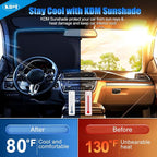 KDM Sunset Beach Style Windshield Sun Shade for 2018-2024 Honda Odyssey | LX EX EX-L Touring Elite Minivan,Foldable Front Reflective Windows Sunshade Visor Protector Blocks UV Rays Heat - Image 2