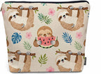 Sloth Makeup Bag For Women, Adorable Cosmetic Bag Makeup Bags, Cute Sloth Animal Sloths On Flower Tree Zipper Bag Travel Bags Toiletry Organizers Pouch Bags Washing Bags For Gym Bathroom by Unknown