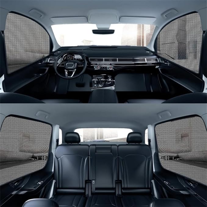 2PCS Mesh Car Side Window Shades with Magnets,Block UV Protection Cars Privacy Shades,Privacy Curtains for Napping Mosquito Repelling,Front Window Covers for Car - Image 4