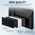 Nilight Car Seat Back Organizer 1PC Black PU Leather Universal | Multi Pockets Foldable Waterproof Scratch Resistant Hanging Storage Bag for Cars Vans SUVs MPVs Pickup Trucks - Image 3
