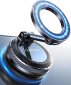 Coolpow【Newest Vacuum Magnetic Phone Holder for Car Phone Holder Mount【Movable Vacuum Suction】 Magsafe Car Mount Cell Phone Holders for Your Car Accessories for Women Men for iPhone 17 16 -Black by Coolpow