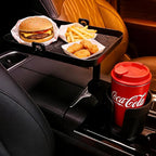 Car Cup Holder Expander Tray with Phone Slot | 9.5in removable tray, fits 16-46oz bottles, universal for cars & Tesla Model Y/3, road trip use - Image 5
