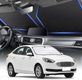 SINGARO 300T Universal Car Windshield Sun Shade, Foldable Reflective for Windshield & Window Shades with Overlapping Design, Car Interior Accessories (57" L x 30" W) by SINGARO