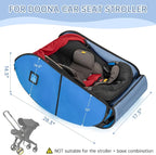 Padded Car Seat Travel Bag Compatible with Doona Car Seat Stroller | Car Seat Travel Bag with Lockable Zipper, Foldable Gate Check Bag for Airplane, Travel for Baby Essentials (Sky Blue) - Image 2
