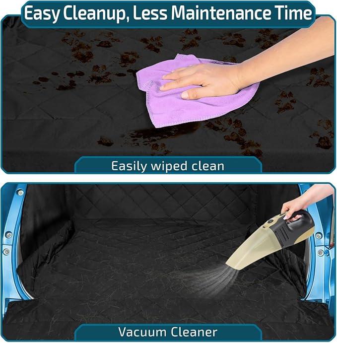 Veckle SUV Cargo Liner for Dogs - Trunk Cover with Bumper Flap Protector | Waterproof Pet Cargo Cover with Side Flaps, Dog Car Seat Cover with Non-Slip Trunk Mat, Prevents Scratches Pet Hair Mud Dirt - Image 3