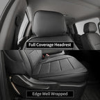 Silverado Seat Covers for 2014-2018 Chevy Silverado/GMC Sierra 1500/HD 2500/3500 DoubleCab Pickup Seat Cover,Fully Covered,Waterproof Truck Leather Seat Protector(Full Set,Black) - Image 6